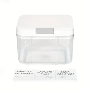 Laundry Pod Holder with Lid Laundry Pod Container,Sealed and Automatic Pop-Up, Large Capacity Holds Laundry Pods Organizer Box