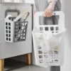 Hanging Dirty Laundry Basket Storage Baskets Holder Organizer Bin Lid Wall Mount Draining Holes Kids Bedroom Living Room