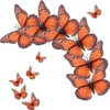 10Pcs 4.72 In Monarch Butterfly Decoration Stickers Fakes Butterflies For Crafts Artificial Wall 3D Home Décor