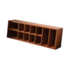 Multifunctional Desktop Wooden Display Shelf Vintage Cabinet Organizer with Compartments for Home and Office Use