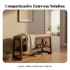Shoe Storage Bench with Padded Seat Entryway Seating for Organized Living