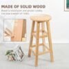 Wooden Bar Stool Minimal Oak Design for Kitchen and Home Use