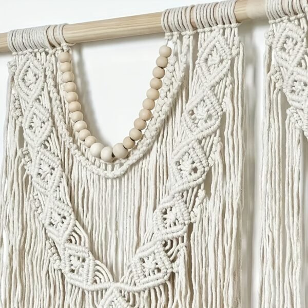 1pc, Large Macrame Wall Hanging - Boho Tapestry Macrame Wall Decor Art- Chic Bohemian Handmade Woven Tapestry Home Decoration