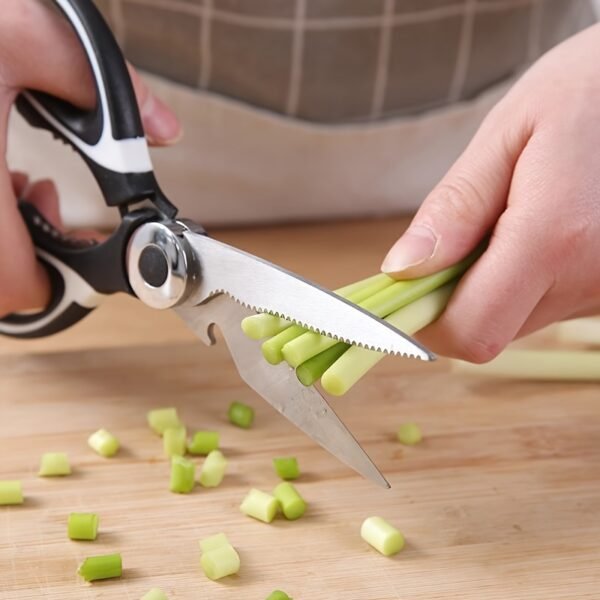 b37f718f-01f5-4efc-bdb0-ccc3d781feaa.jpg 1 Durable Stainless Steel Kitchen Scissors, Multi-Functional Food Scissors for Fish, BBQ, and Bone Cutting