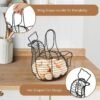d60ecdfe-3a27-470d-aeaa-d22971635727.jpg Vintage-Style Round Metal Egg Basket with Handle - Rustic Wire Design for Efficient Egg Collection